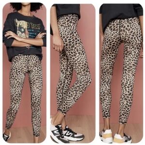 SPIRITUAL GANGSTA Leggings High Waisted Leopard Print‎ Animal Print Size Med
